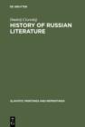 Image for History of Russian Literature: From the Eleventh Century to the End of the Baroque : 12