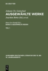 Image for Johann Ch. Gottsched: Ausgewahlte Werke. Bd 9: Gesammelte Reden. Bd 9/Tl 1 : Bd 9. Bd 9/Tl 1.