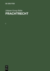 Image for Johann Georg Helm: Frachtrecht. I