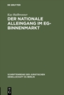 Image for Der nationale Alleingang im EG-Binnenmarkt: Vortrag gehalten vor der Juristischen Gesellschaft zu Berlin am 17. Mai 1989 : 116