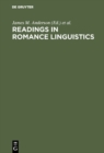 Image for Readings in Romance Linguistics