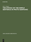 Image for The Syntax of the Simple Sentence in Proto-Germanic