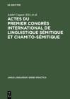 Image for Actes du premier congres international de linguistique semitique et chamito-semitique: Paris, 16-19 juillet 1969 : 159