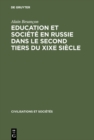 Image for Education et societe en Russie dans le second tiers du XIXe siecle