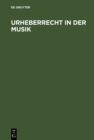 Image for Urheberrecht in der Musik.