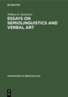 Image for Essays on Semiolinguistics and Verbal Art