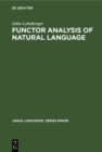 Image for Functor Analysis of Natural Language