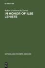 Image for In honor of Ilse Lehiste: Ilse Lehiste Puhendusteos