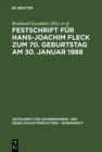Image for Festschrift fur Hans-Joachim Fleck zum 70. Geburtstag am 30. Januar 1988 : 7