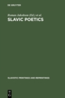Image for Slavic Poetics: Essays in Honor of Kiril Taranovsky