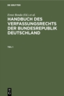 Image for Handbuch Des Verfassungsrechts Der Bundesrepublik Deutschland: Studienausgabe