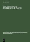 Image for Person und Name: Methodische Probleme bei der Erstellung eines Personennamenbuches des Fruhmittelalters : 32