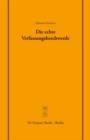 Image for Die echte Verfassungsbeschwerde: Vortrag, gehalten vor der Juristischen Gesellschaft zu Berlin am 18. Oktober 2006 : 181