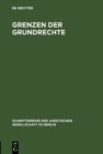 Image for Grenzen der Grundrechte: Vortrag gehalten vor der Berliner Juristischen Gesellschaft am 4.11.1964. : 33