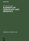 Image for Elements of Lexicology and Semiotics