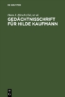 Image for Gedachtnisschrift fur Hilde Kaufmann