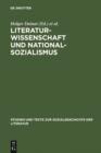 Image for Literaturwissenschaft und Nationalsozialismus
