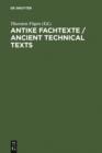 Image for Antike Fachtexte / Ancient Technical Texts