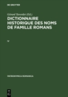 Image for Dictionnaire historique des noms de famille romans (IV): Actes du Colloque IV (Dijon, 24-26 septembre 1990)