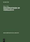 Image for Grammatiken im Vergleich: Deutsch - Franzosisch - Englisch - Latein. Formen - Bedeutungen - Verstehen