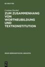 Image for Zum Zusammenhang von Wortneubildung und Textkonstitution : 237