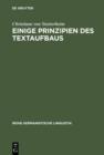 Image for Einige Prinzipien des Textaufbaus: Empirische Untersuchungen zur Produktion mundlicher Texte : 184