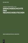 Image for Sprachgeschichte des Neuhochdeutschen: Gegenstande, Methoden, Theorien