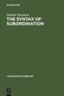 Image for The Syntax of Subordination