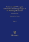 Image for Actes du XXIV Congres International de Linguistique et de Philologie Romanes. Tome II