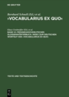 Image for Fruhneuhochdeutsches Glossenworterbuch. Index zum deutschen Wortgut des &amp;#x203A;Vocabularius Ex quo&amp;#x2039;