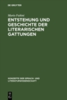 Image for Entstehung Und Geschichte Der Literarischen Gattungen