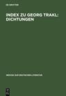 Image for Index zu Georg Trakl: Dichtungen.