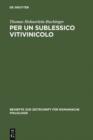 Image for Per un sublessico vitivinicolo: La storia materiale e linguistica di alcuni nomi di viti e vini italiani : 274