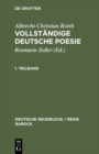 Image for Vollstandige deutsche Poesie: 1688