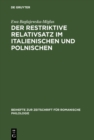 Image for Der restriktive Relativsatz im Italienischen und Polnischen: Eine vergleichende Untersuchung : 236