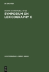 Image for Symposium on Lexicography X: Proceedings of the Tenth International Symposium on Lexicography May 4-6, 2000 at the University of Copenhagen