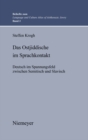 Image for Das Ostjiddische im Sprachkontakt: Deutsch im Spannungsfeld zwischen Semitisch und Slavisch