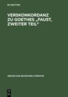 Image for Verskonkordanz zu Goethes &quot;Faust, Zweiter Teil&quot;. : 21