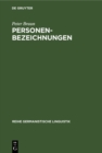 Image for Personenbezeichnungen: Der Mensch in Der Deutschen Sprache