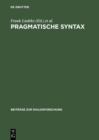 Image for Pragmatische Syntax