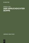 Image for Der Spruchdichter Boppe: Edition - Ubersetzung - Kommentar