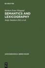 Image for Semantics and Lexicography: Selected Studies (1976-1996)