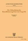 Image for Die althochdeutsche Benediktinerregel des Cod. Sang 916