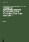 Image for Handbuch osterreichischer Autorinnen und Autoren judischer Herkunft: 18. bis 20. Jahrhundert