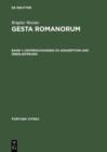 Image for Gesta Romanorum: Band 1: Untersuchungen zu Konzeption und Uberlieferung; Band 2: Texte, Verzeichnis