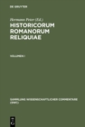 Image for Historicorum Romanorum Reliquiae. Volumen I