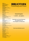 Image for Bibliothek - Forschung und Praxis: 25-Jahres-Register.