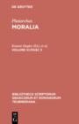 Image for Moralia, vol. VI, fasc. 3: De musica, De libidine et aegritudine, Parsne an facultas animi sit vita passiva