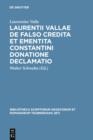 Image for Laurentii Vallae de falso credita et ementita Constantini donatione declamatio