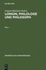 Image for Longin, Philologe und Philosoph: Eine Interpretation der erhaltenen Zeugnisse